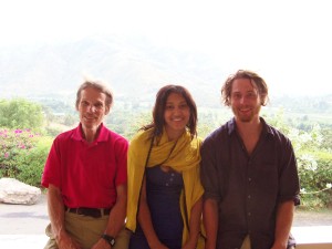 Wren, his wife Saji, and I in Uganda